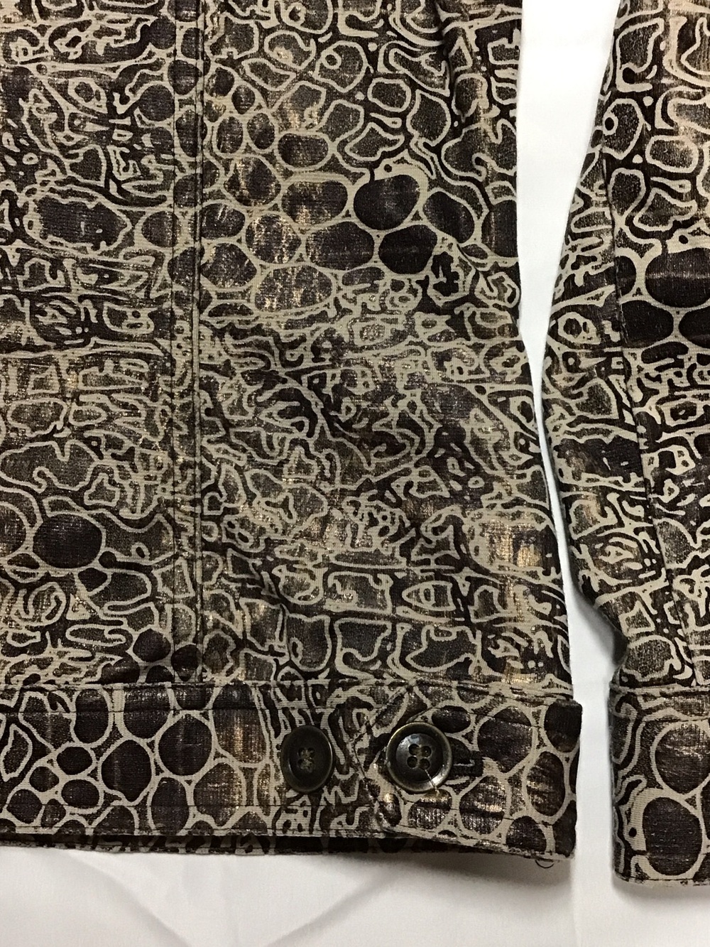 Ruby Rd. Taupe Animal-Print Jean Jacket - Picture 6 of 8